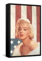 True Blue Marilyn in Pink-Chris Consani-Framed Stretched Canvas