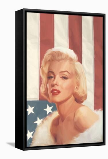 True Blue Marilyn in Pink-Chris Consani-Framed Stretched Canvas