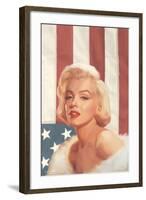 True Blue Marilyn in Pink-Chris Consani-Framed Art Print