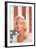 True Blue Marilyn in Pink-Chris Consani-Framed Art Print