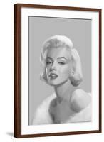 True Blue Marilyn-null-Framed Art Print