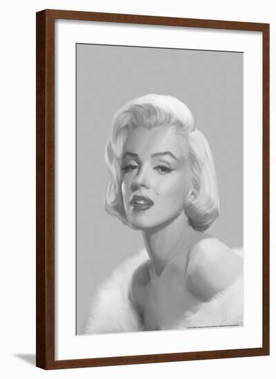 True Blue Marilyn-null-Framed Art Print