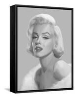 True Blue Marilyn-null-Framed Stretched Canvas