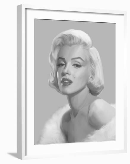 True Blue Marilyn-null-Framed Art Print