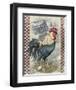 True Blue Rooster-Alma Lee-Framed Art Print