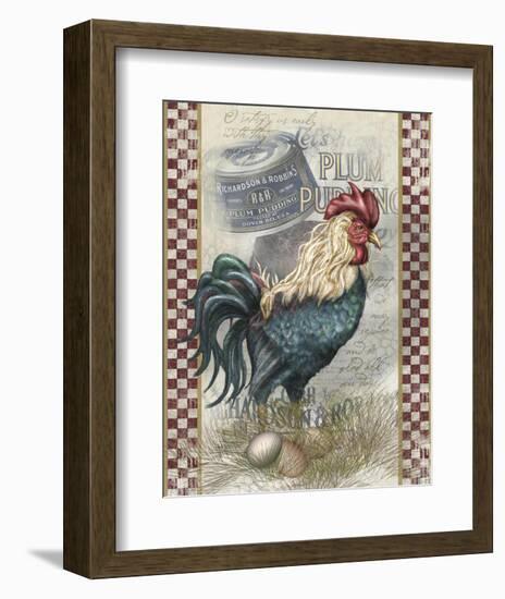 True Blue Rooster-Alma Lee-Framed Art Print