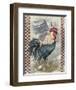 True Blue Rooster-Alma Lee-Framed Art Print