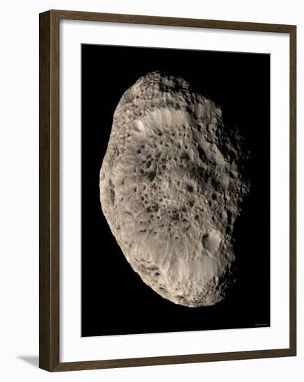 True Color Mosaic of Saturn's Impact-Pummeled Moon Hyperion-Stocktrek Images-Framed Photographic Print