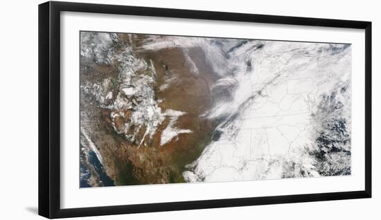 True Color Satellite Image of the Continental United States-null-Framed Photographic Print