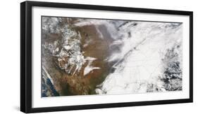 True Color Satellite Image of the Continental United States-null-Framed Photographic Print