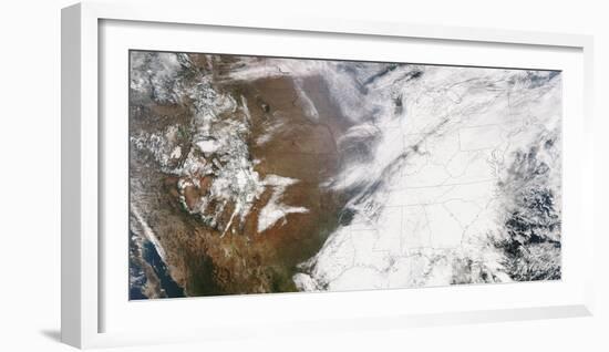 True Color Satellite Image of the Continental United States-null-Framed Photographic Print