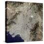 True-Color Satellite View of Central Athens, Greece-null-Stretched Canvas