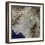 True-Color Satellite View of Central Athens, Greece-null-Framed Photographic Print