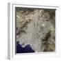 True-Color Satellite View of Central Athens, Greece-null-Framed Photographic Print