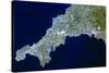 True-colour Satellite Image of Cornwall, UK-PLANETOBSERVER-Stretched Canvas