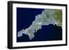 True-colour Satellite Image of Cornwall, UK-PLANETOBSERVER-Framed Photographic Print