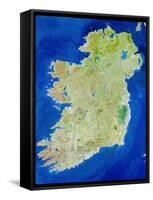 True-colour Satellite Image of Ireland-PLANETOBSERVER-Framed Stretched Canvas