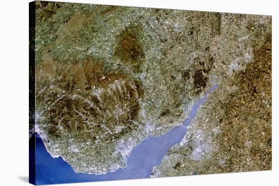 True-colour Satellite Image of Severn Estuary, UK-PLANETOBSERVER-Stretched Canvas