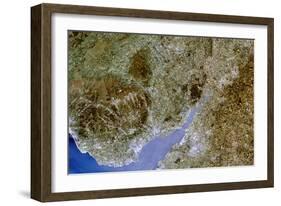 True-colour Satellite Image of Severn Estuary, UK-PLANETOBSERVER-Framed Photographic Print