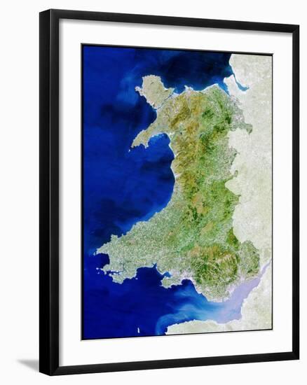 True Colour Satellite Image of Wales-PLANETOBSERVER-Framed Photographic Print