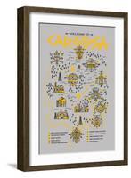 True Detective Map-Robert Farkas-Framed Art Print