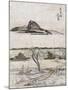 True Distant view of Oyama Mountain, Japanese Wood-Cut Print-Lantern Press-Mounted Art Print