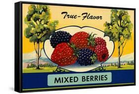 True Flavor Mixed Berries-null-Framed Stretched Canvas