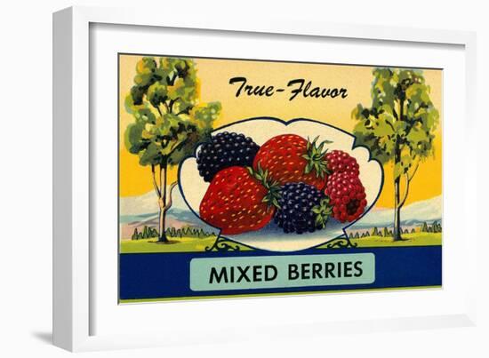 True Flavor Mixed Berries-null-Framed Art Print