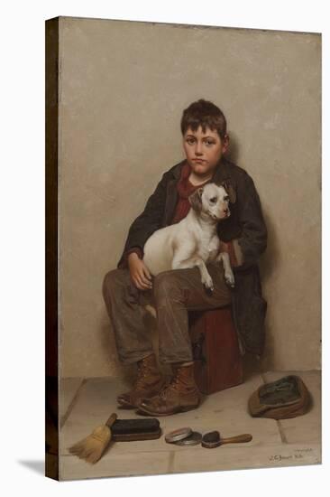 True Friends, 1900 (Oil on Canvas)-John George Brown-Stretched Canvas