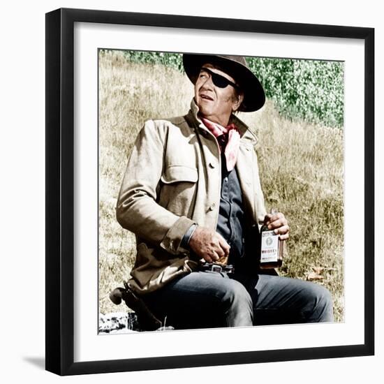 TRUE GRIT, John Wayne, 1969-null-Framed Photo