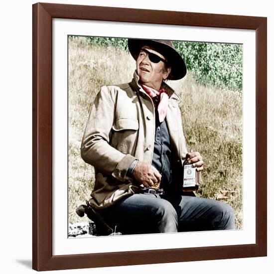 TRUE GRIT, John Wayne, 1969-null-Framed Photo