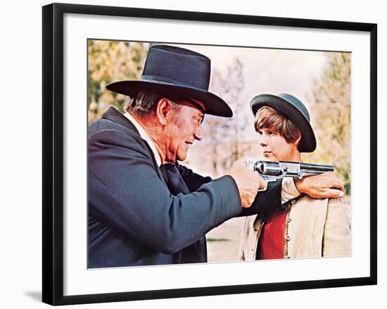 True Grit, John Wayne, Kim Darby, 1969-null-Framed Photo