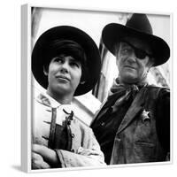 True Grit, Kim Darby, John Wayne, 1969-null-Framed Photo