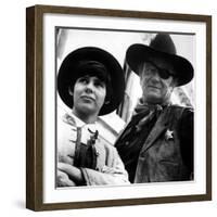 True Grit, Kim Darby, John Wayne, 1969-null-Framed Photo