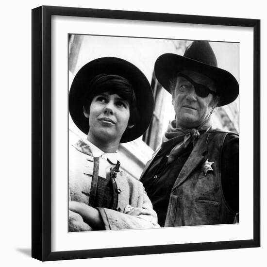 True Grit, Kim Darby, John Wayne, 1969-null-Framed Photo