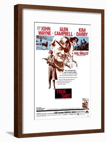 True Grit, Kim Darby, John Wayne, Glen Campbell, 1969-null-Framed Art Print