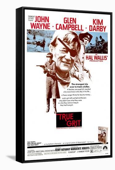 True Grit, Kim Darby, John Wayne, Glen Campbell, 1969-null-Framed Stretched Canvas