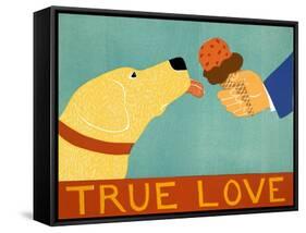 True Love Yellow-Stephen Huneck-Framed Stretched Canvas