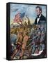 True Sons of Freedom Poster with African-American Soldiers Fighting German Soldiers-null-Framed Stretched Canvas