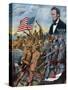 True Sons of Freedom Poster with African-American Soldiers Fighting German Soldiers-null-Stretched Canvas