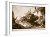 True to its Placard: a 'Tank' Winning its Way Along a Somme Village Street-null-Framed Giclee Print