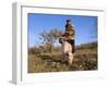 Truffle Producer with Pig Searching for Truffles in January, Quercy Region, France-Adam Tall-Framed Photographic Print