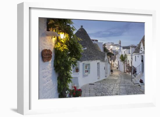 Trulli, traditional houses, Rione Monti area, Alberobello, UNESCO World Heritage Site, Valle d'Itri-Markus Lange-Framed Photographic Print