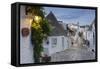 Trulli, traditional houses, Rione Monti area, Alberobello, UNESCO World Heritage Site, Valle d'Itri-Markus Lange-Framed Stretched Canvas