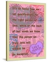 Truly Love Will Always Be an Exception-Cathy Cute-Stretched Canvas