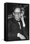 Truman Capote Sitting in the Restaurant of the M-S Vulcania-null-Framed Stretched Canvas