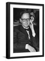 Truman Capote Sitting in the Restaurant of the M-S Vulcania-null-Framed Premium Giclee Print