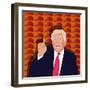 Trump and the baseball cap-Claire Huntley-Framed Giclee Print
