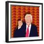 Trump and the baseball cap-Claire Huntley-Framed Giclee Print