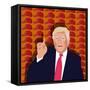 Trump and the baseball cap-Claire Huntley-Framed Stretched Canvas